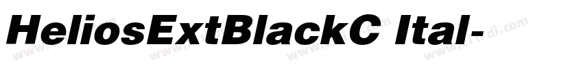 HeliosExtBlackC Ital字体转换